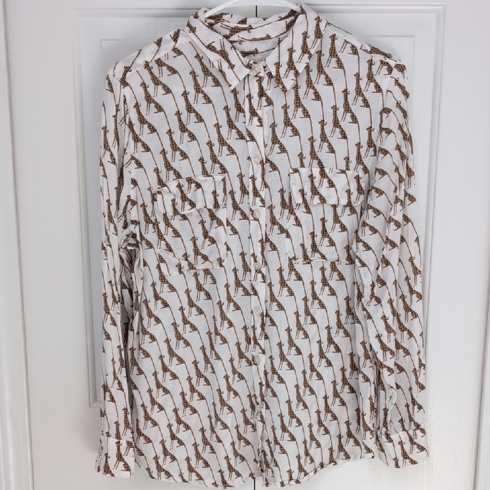 Chico's Jaguar Print Blouse